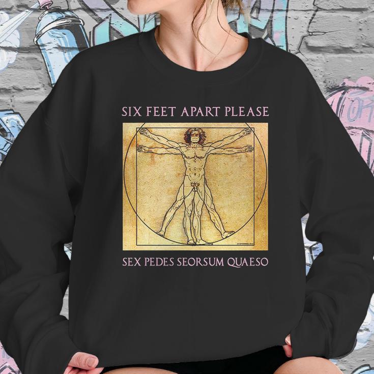 Six Feet Apart Social Distancing Sweatshirt Gifts for Her