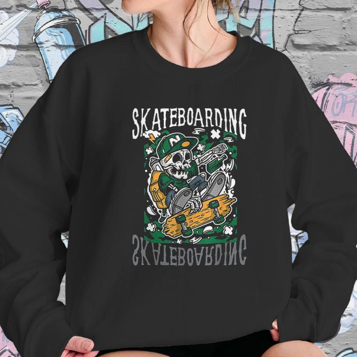 Skate Boarding Skull Skateboard Santa Cruz Street Wear Sweatshirt Gifts for Her