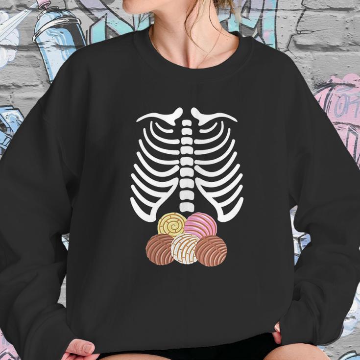 Skeleton Rib Cage Mexican Pan Dulce Concha Sweatshirt Gifts for Her