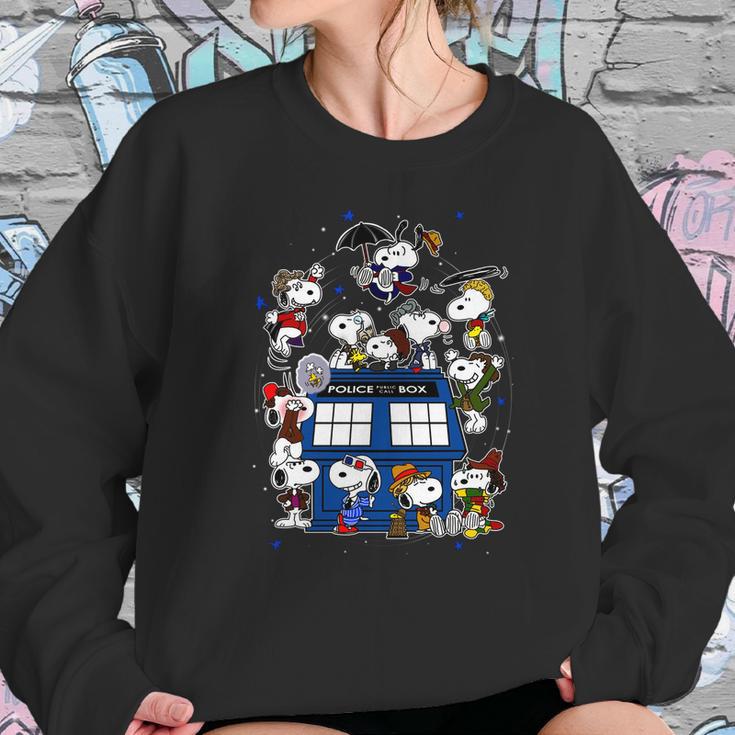 Snoopy Of Doctor Police Box Sweatshirt Gifts for Her