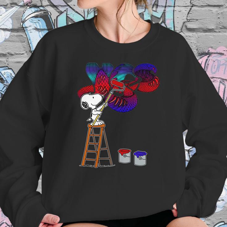 Snoopy Drawing Yes Band Sweatshirt Gifts for Her