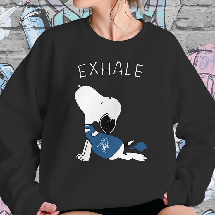 Snoopy Exhale Duke Sweatshirt Gifts for Her