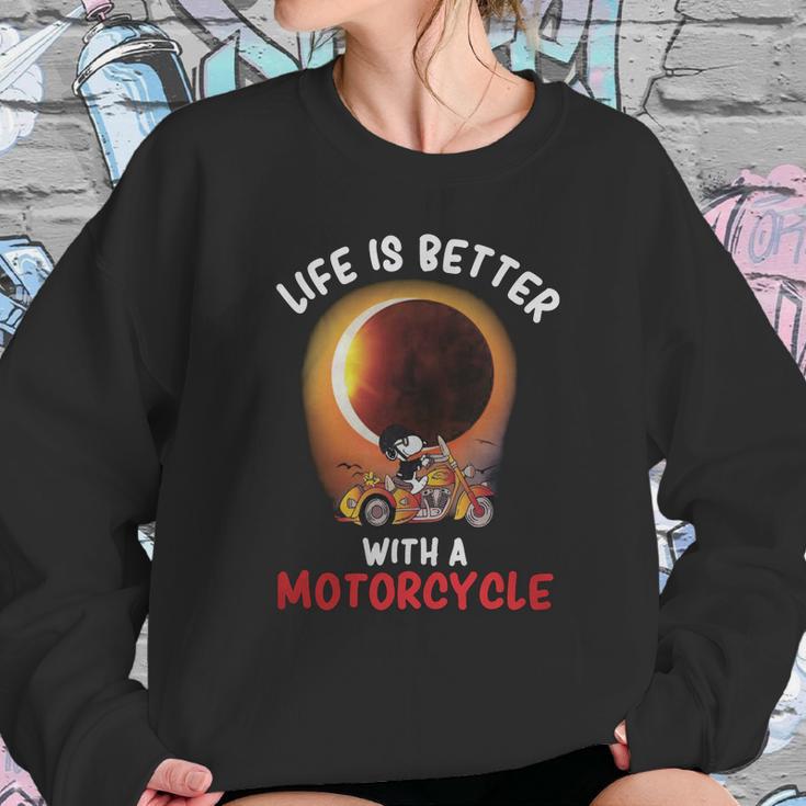 Snoopy With Motorcycle Sweatshirt Gifts for Her