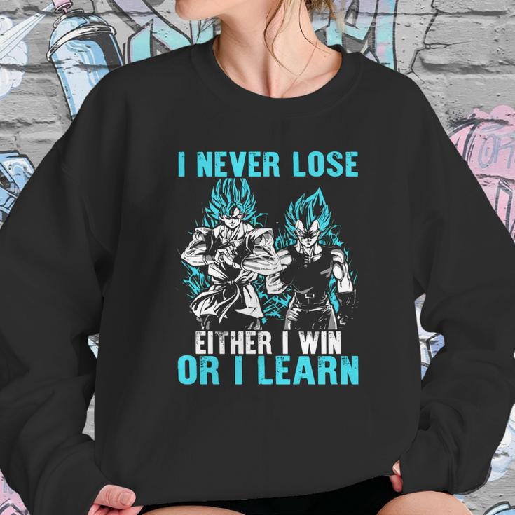 Son Goku And Vegeta I Never Lose Either I Win Or I Learn Sweatshirt Gifts for Her