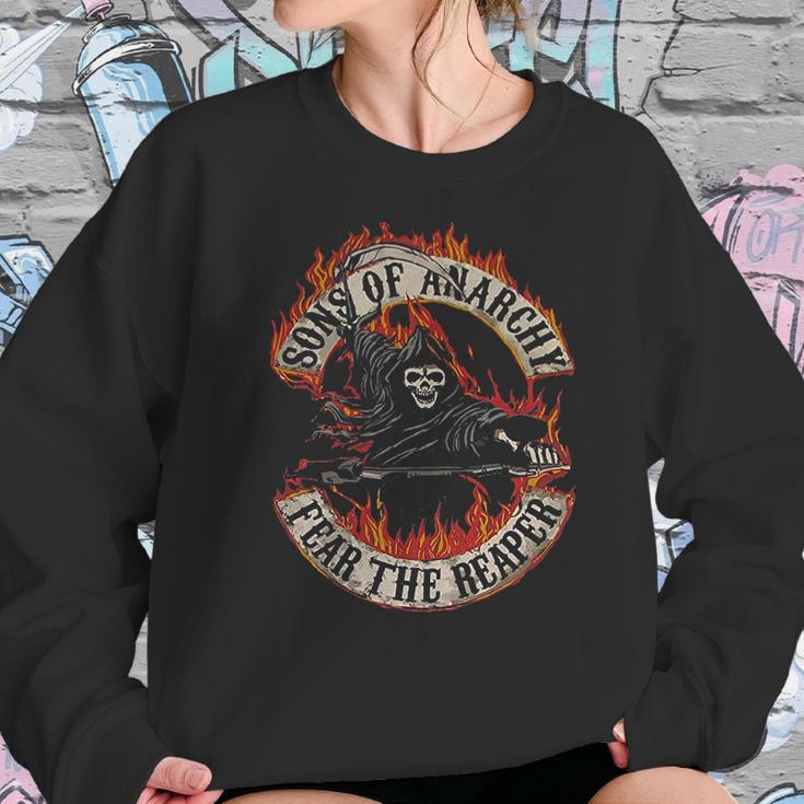 Sons Of Anarchy Fear The Reaper Flamed Logo Sweatshirt Gifts for Her