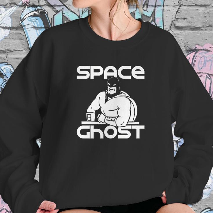 Space Ghost Line Art Space Ghost At Desk Sweatshirt Gifts for Her