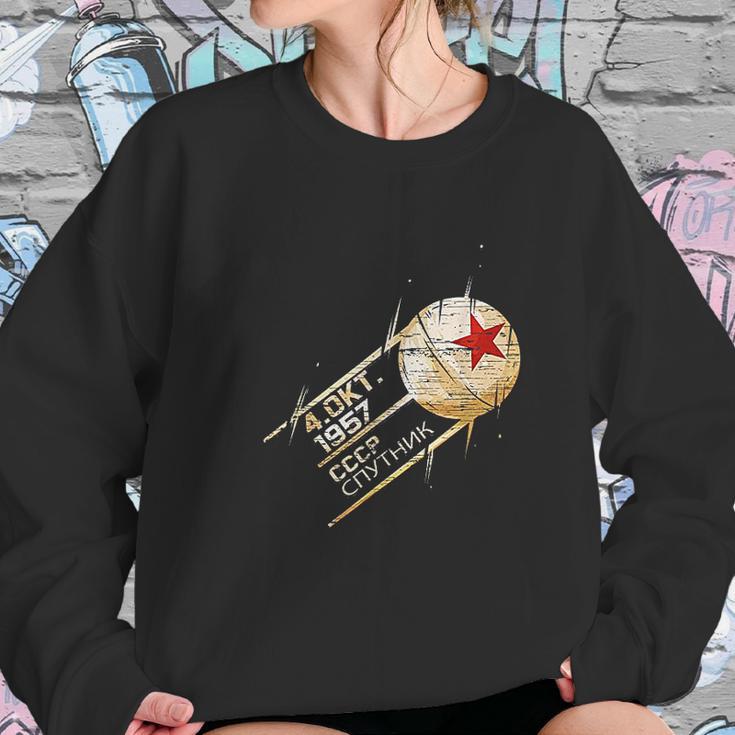 Sputnik Space Satellite Russian Soviet Union 1957 Cccp Sweatshirt Gifts for Her