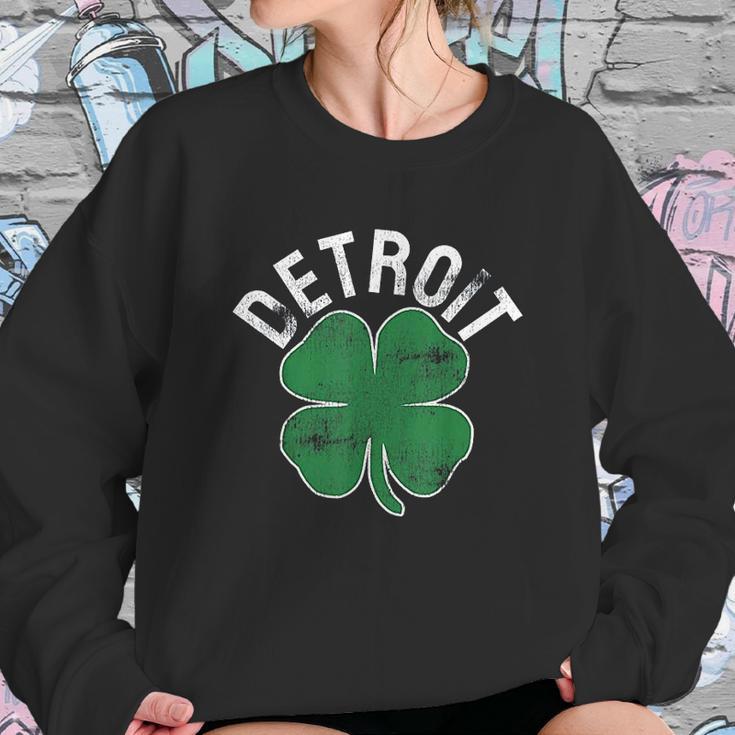 St Patricks Day Shamrock Detroit Michigan Sweatshirt Gifts for Her