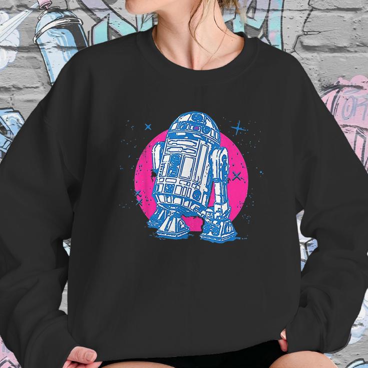 Star Wars R2-D2 Vintage Neon Retro Sparkly Badge Sweatshirt Gifts for Her