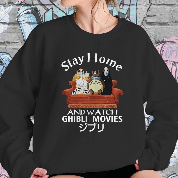 Stay Home And Watch Ghibli Movies Sweatshirt Gifts for Her