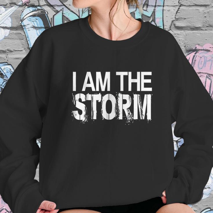 I Am The Storm Devil Whispers Motivational Sweatshirt Gifts for Her