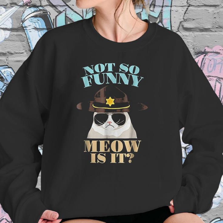 Super State Trooper Cat Not So Funny Meow Is It Gift Sweatshirt Gifts for Her