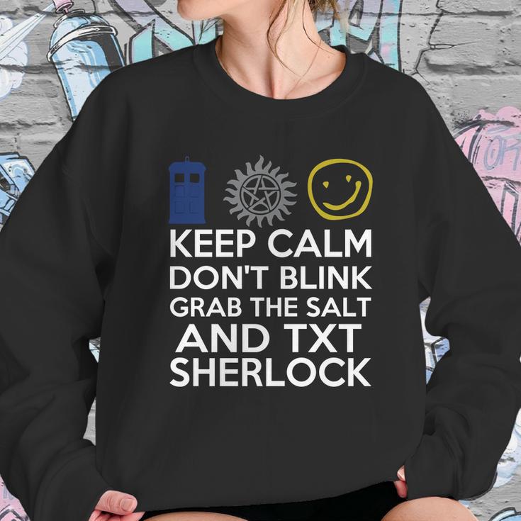 SuperwholockShirts - Keep Calm Grab The Salt Dont Blink Sweatshirt Gifts for Her