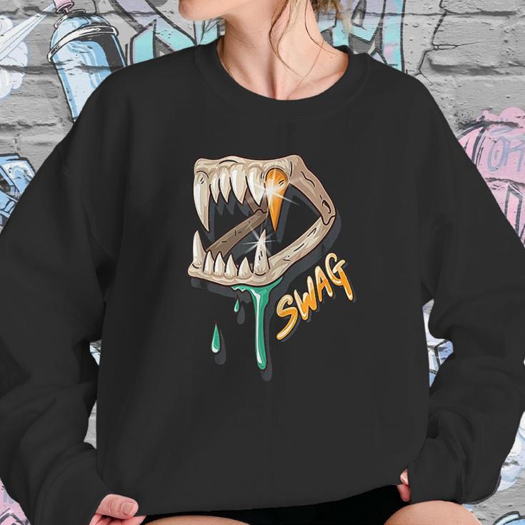 Swag Hip Hop Rapper Dinosaur Sweatshirt Gifts for Her