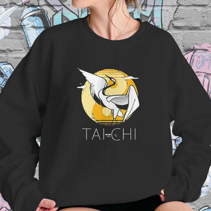 Tai Chi Yin Yang Crane Chinese Art Sweatshirt Gifts for Her