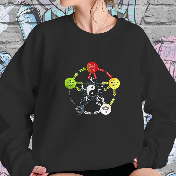 Tai Chi Yin Yang Five Elements Chinese Medicine Sweatshirt Gifts for Her