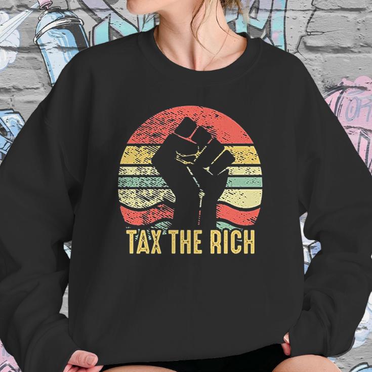 Tax The Rich Retro Vintage Anti Capitalist Political Sweatshirt Gifts for Her