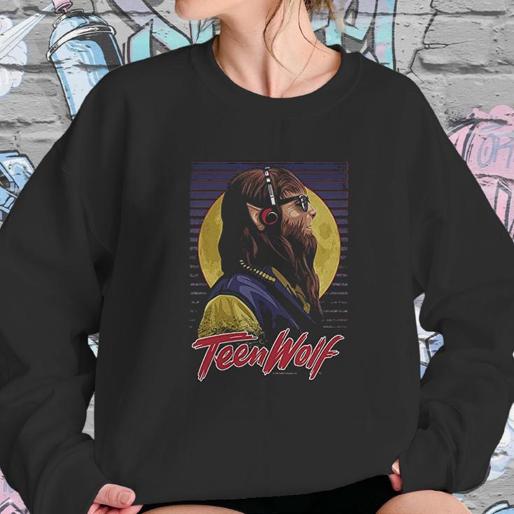 Teen Wolf Classic 1980S Comedy Film Walkman Headphones Wolf Sweatshirt Gifts for Her