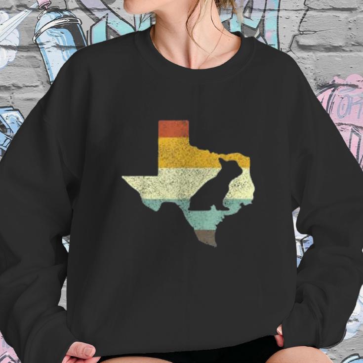 Texas French Bulldog Dog Vintage Texan Frenchie Sweatshirt Gifts for Her