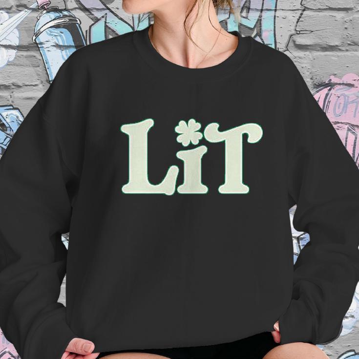 Tipsy Elves St Patricks Day Funny Phrases Sweatshirt Gifts for Her