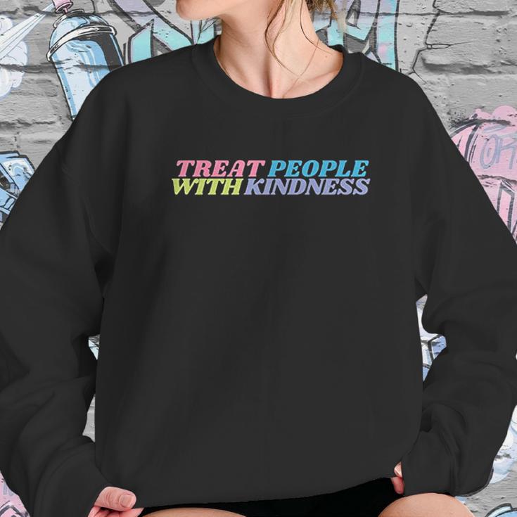 Treat People With Kindness Color Cute Sweatshirt Gifts for Her