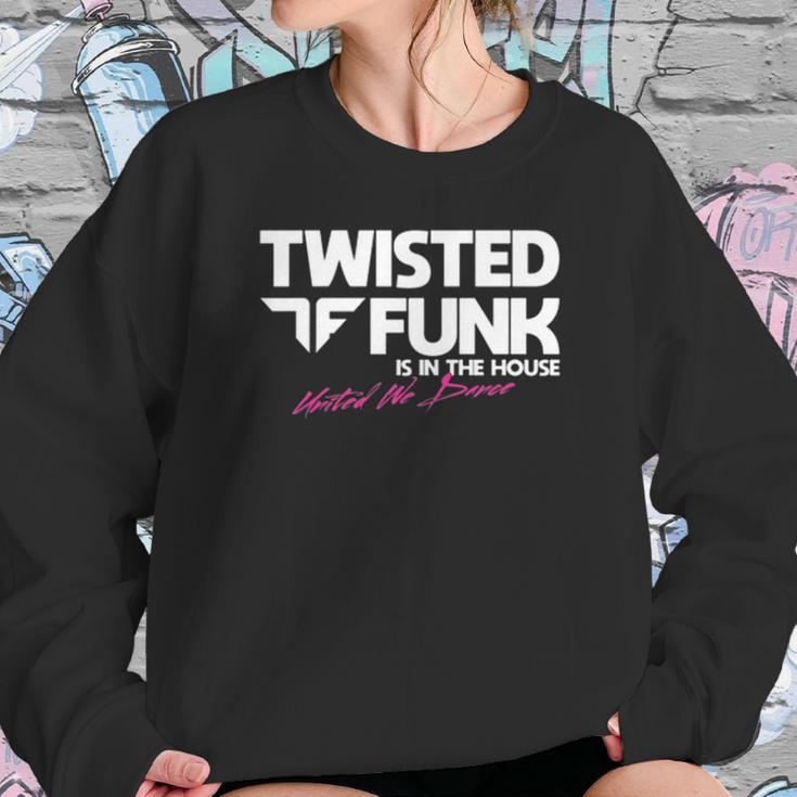 Twisted Funk Records Global Club Wear Black Sweatshirt Gifts for Her