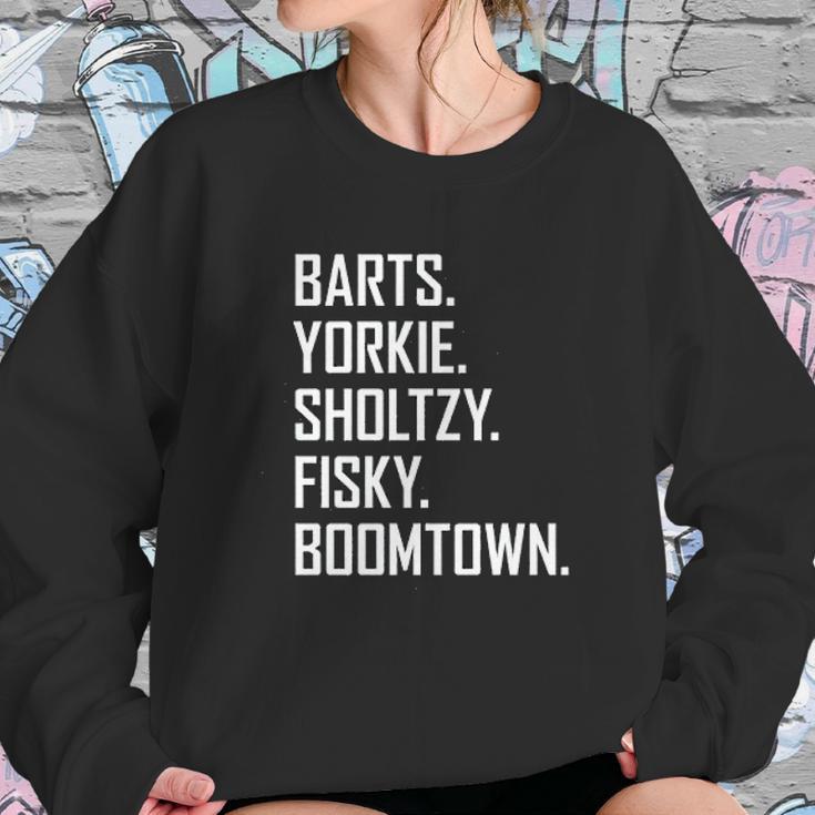 Ugp Campus Apparel Barts Yorkie Sholtzy Fisky Boomtown Funny Hockey Sweatshirt Gifts for Her