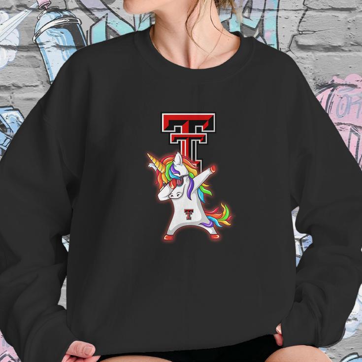 Unicorn Dabbing Texas Tech Fan Sweatshirt Gifts for Her