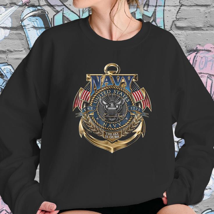 Us Navy Original Usn The Sea Is Ours Navy Gift Sweatshirt Gifts for Her