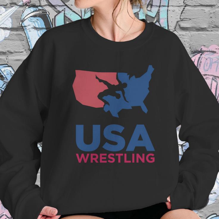 Usa Wrestling Eroded Sweatshirt Gifts for Her