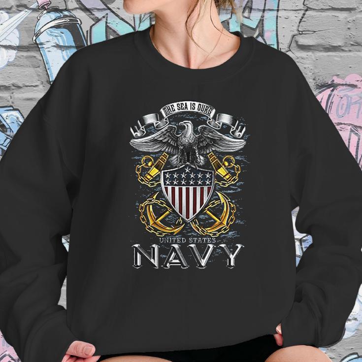 Usn Navy Full Print Eagle Hooded Sweatshirt Gifts for Her