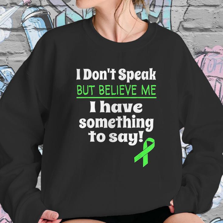 Verbal Awareness Cerebral Palsy Brain Damage Awareness Sweatshirt Gifts for Her