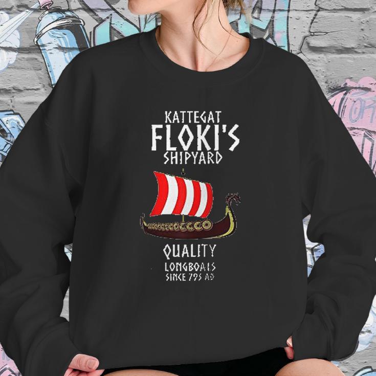 Viking Kattegat Floki Shipyard Funny Gift For Vikings Lover Raglan Baseball Sweatshirt Gifts for Her