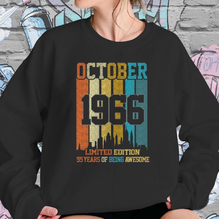 Vintage 1966 55 Years Old Made In October 1966 55Th Bday Sweatshirt Gifts for Her