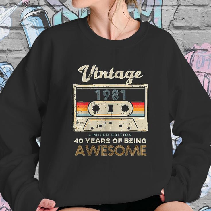 Vintage 1981 Cassette Tape 41 Awesome 41St Birthday Gift Sweatshirt Gifts for Her