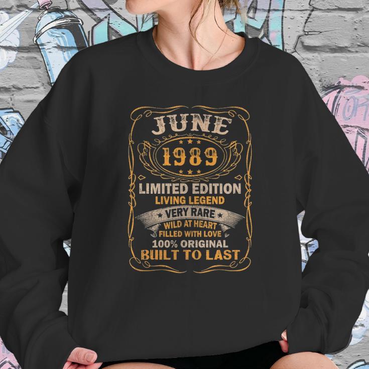 Vintage 32 Years Old June 1989 32Nd Birthday Gift Idea Sweatshirt Gifts for Her