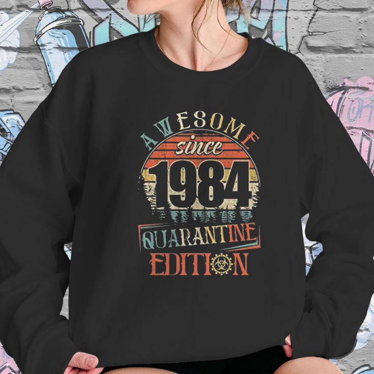 Vintage Awesome Since 1984 Social Distancing Sweatshirt Gifts for Her