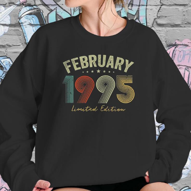 Vintage February 1995 26Th Birthday 26 Years Old Retro Gifts Sweatshirt Gifts for Her