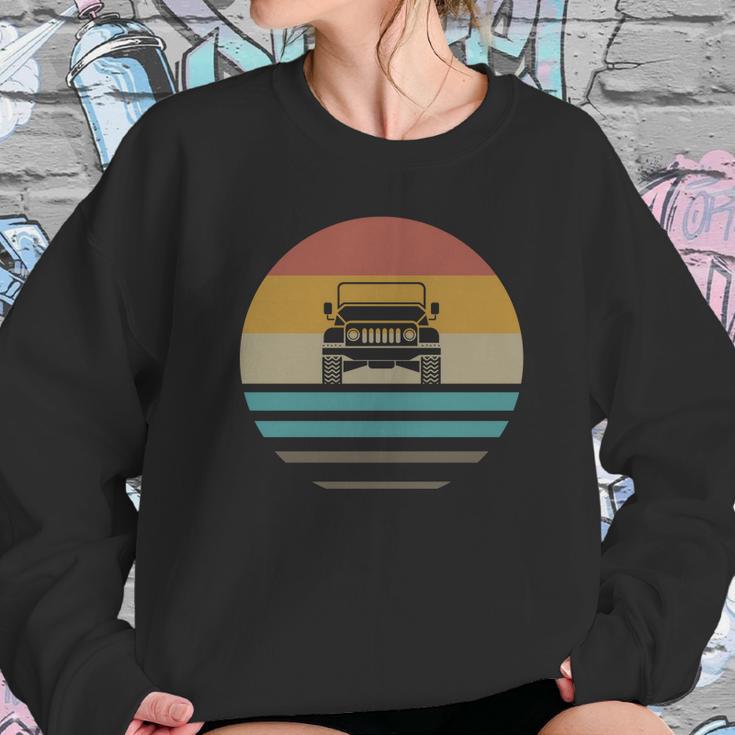 Vintage Jeeps Retro 70S Distressed Off Road Sweatshirt Gifts for Her