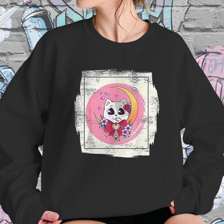 Vintage Kawaii Cat Cute Japanese Anime Manga Gift Sweatshirt Gifts for Her