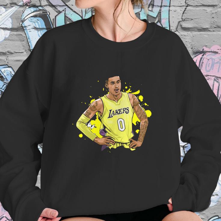 Vintage Graphic Kyle Kuzma Lakers Team Artwork Sweatshirt Gifts for Her