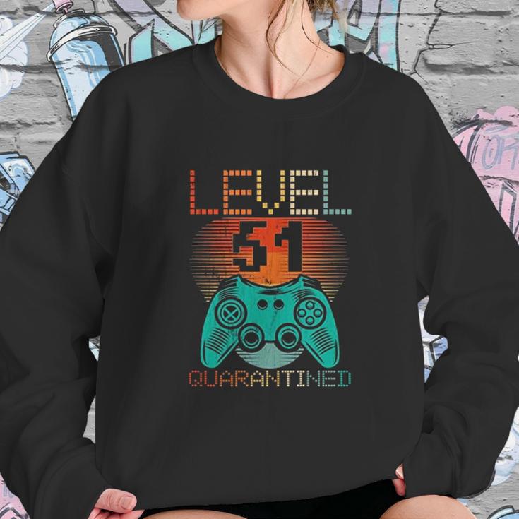 Vintage Level 51 Social Distancing Sweatshirt Gifts for Her