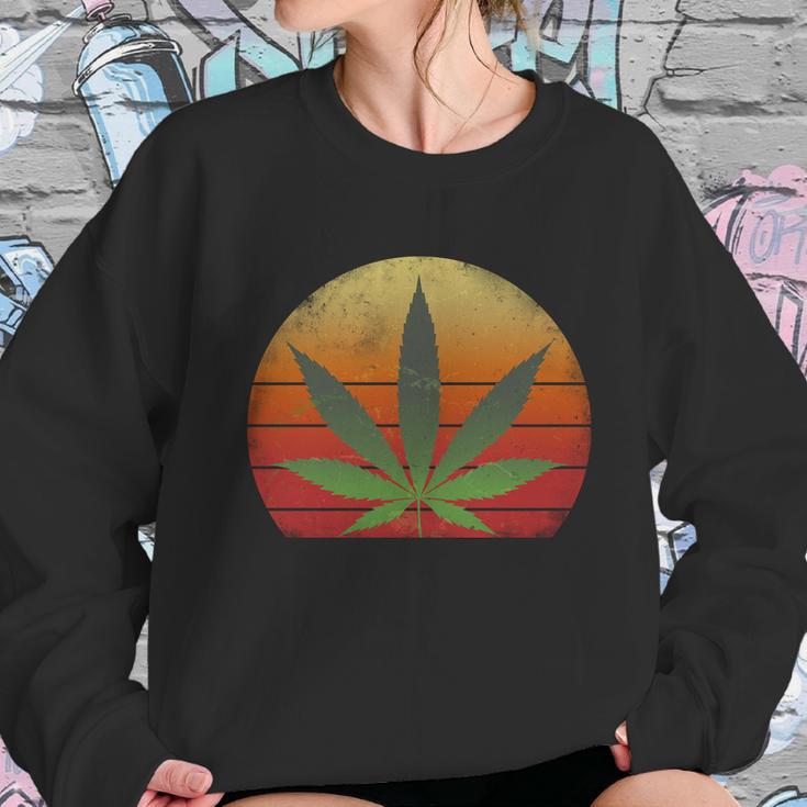 Vintage Marijuana Weed Sunset Sweatshirt Gifts for Her