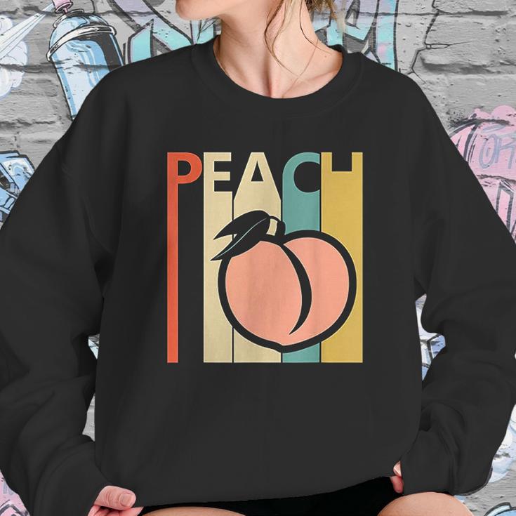 Vintage Peach Fruit Emoji Sweatshirt Gifts for Her