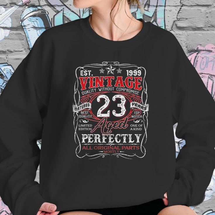 Vintage Retro Est 1999 23Rd Birthday 23 Years Old Gifts Sweatshirt Gifts for Her