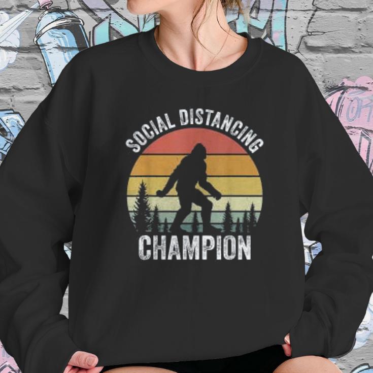 Vintage Retro Social Distancing Champion Bigfoot Sweatshirt Gifts for Her