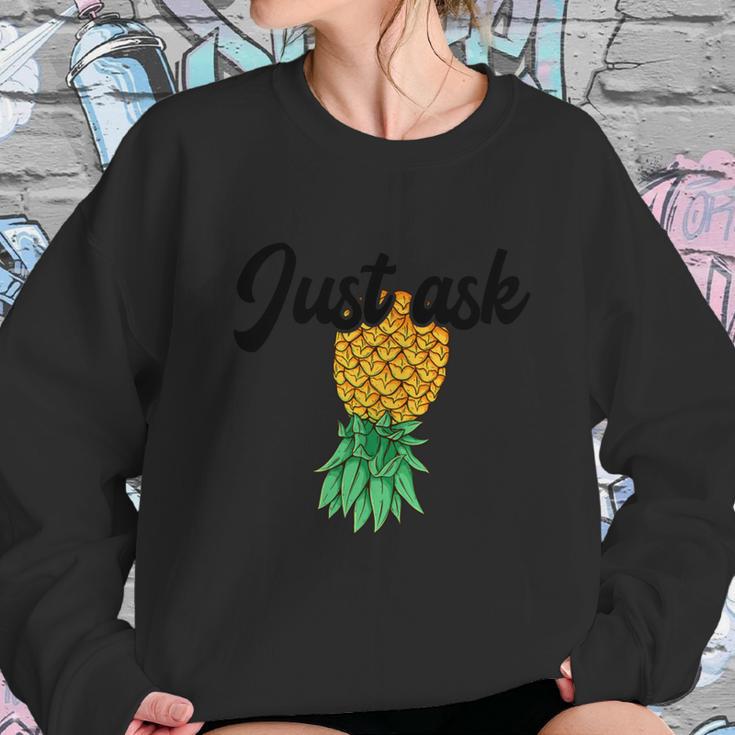 Vintage Upside Down Pineapple Just Ask Subtle Swinger Meaningful Gift Sweatshirt Gifts for Her