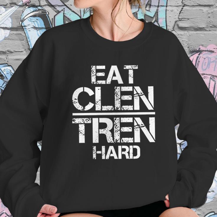 Weightlifting Eat Clen Tren Hard Sweatshirt Gifts for Her