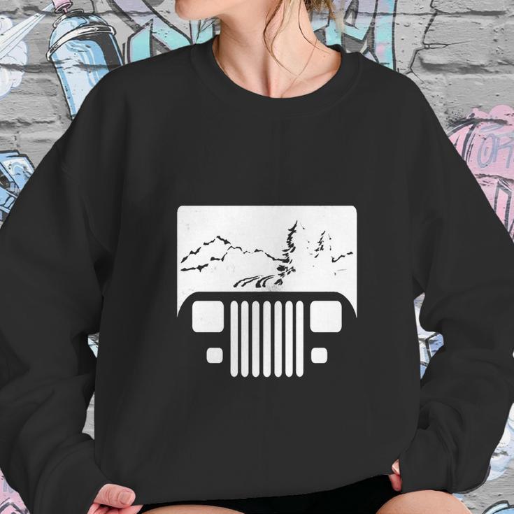 White Adventuring Yj Jeep Sweatshirt Gifts for Her