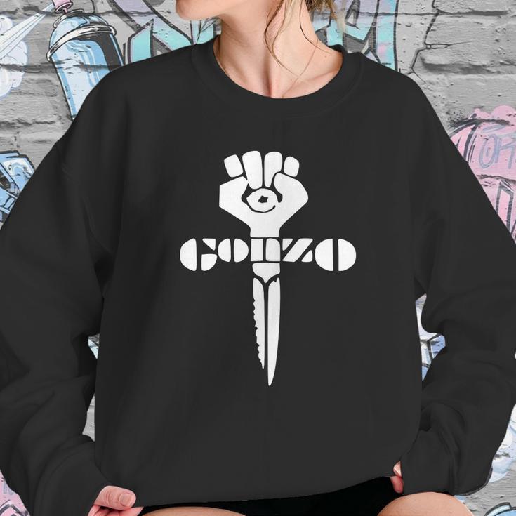 White Gonzo Fist Sweatshirt Gifts for Her